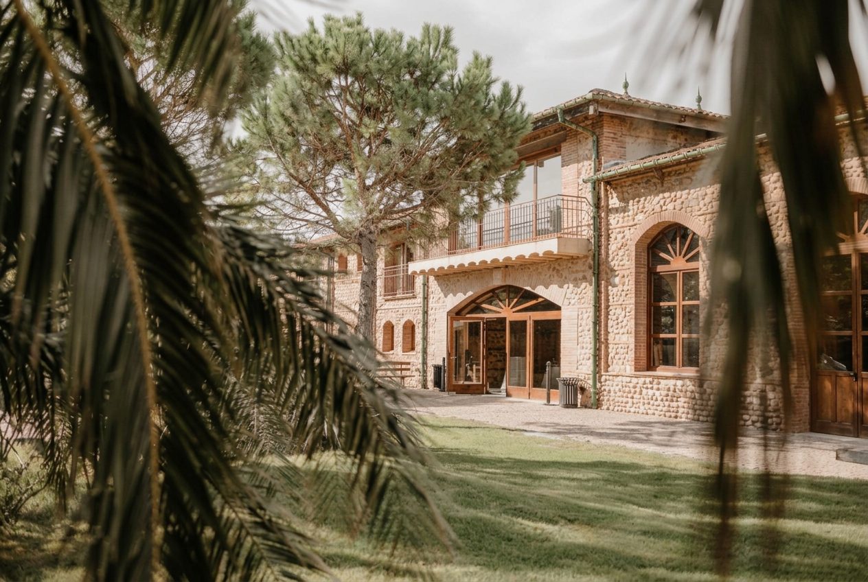 Le Domaine du Mas Conte vu du jardin